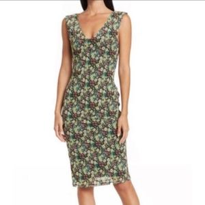 AFRM Ariana Green Floral Dress